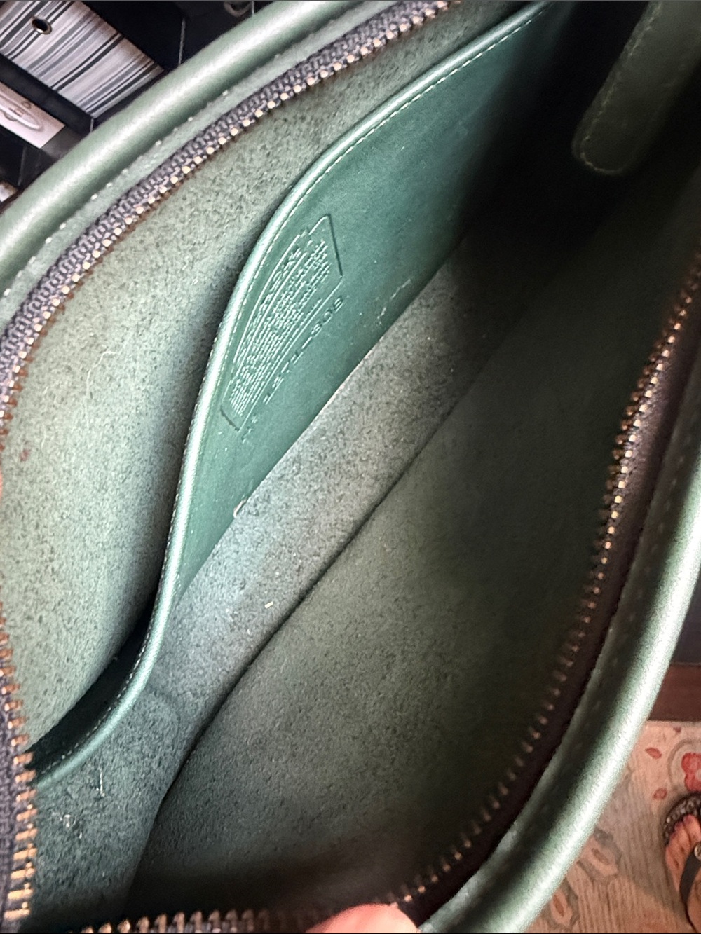 Vintage Coach Forest Green Leather Crossbody Bag - Picture 6 of 11